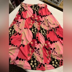Norton McNaughton Vibrant Pink and Black Maxi Skirt
